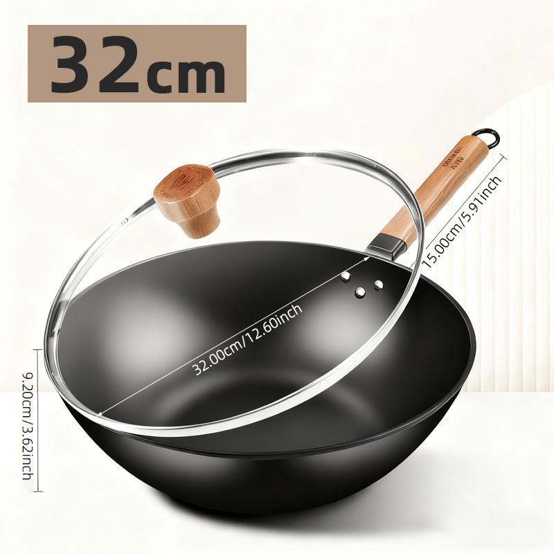 COOKER KING Traditional Handmade Iron Pans High Quality Wok Pot Non-stick Kitchen Uncoated