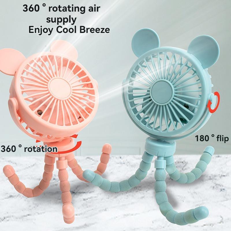2024 new cross-border small fan rechargeable model, three-level lighting adjustment, multi-scene fan, summer portable fan