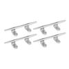 4Pcs Boat Dock Cleat 5 Inch 316 Stainless Steel Secure Fixation Marine Rope Cleat for Yacht Ship