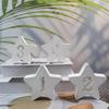 4pcs1-4 Stars Number Candle Holder Mold Ornaments Candle Holder Plaster DIY Silicone Moulds
