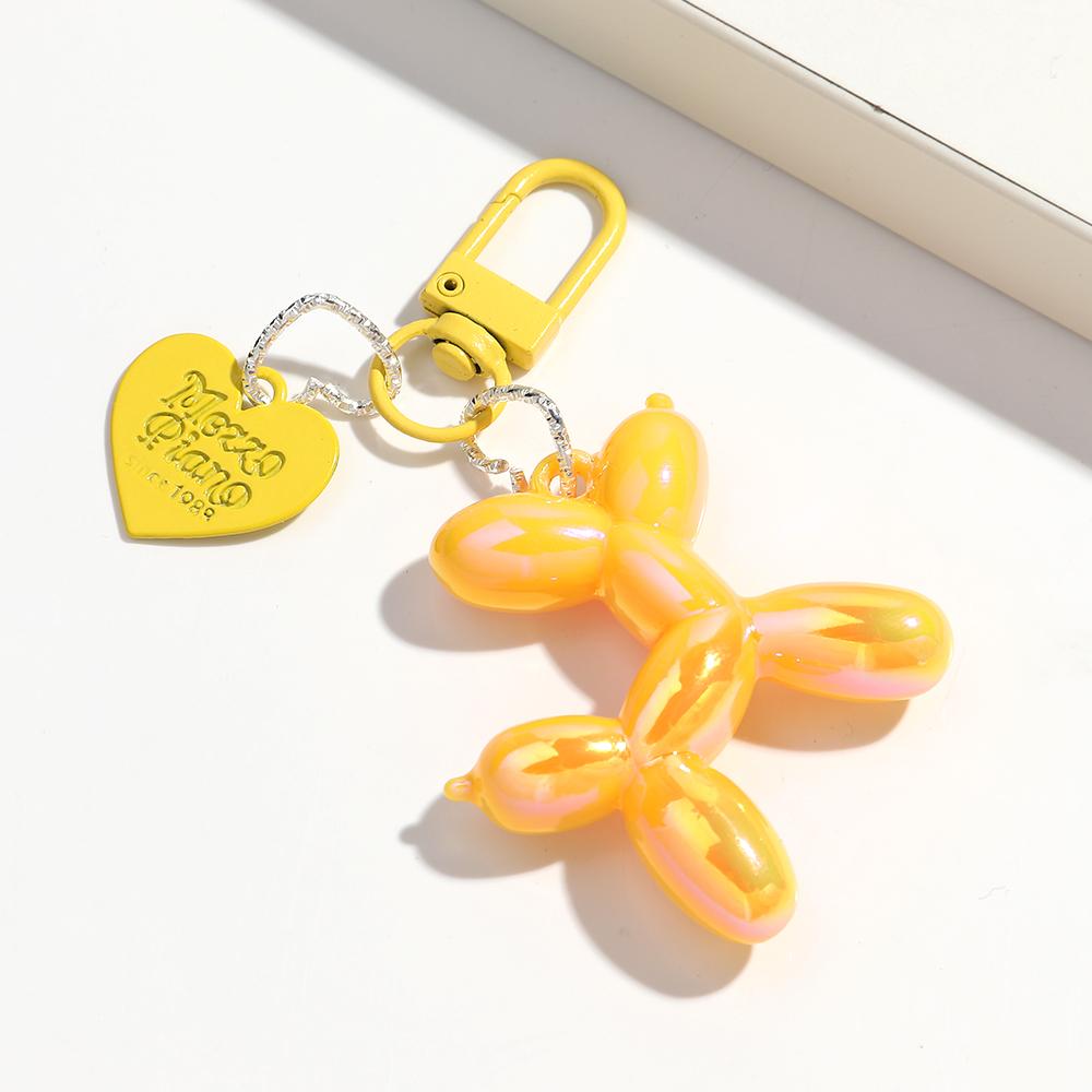 Kreativer Großer Ballon Hund Herz Schlüsselanhänger für Frauen Mädchen Niedlich AB Bunt Acryl Hund Schlüsselanhänger Handy Tasche Anhänger Zubehör Geschenke