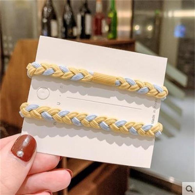 

2 шт. цветная плетеная веревка для волос, аксессуары для волос