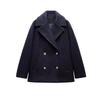 Fall and Winter New Women's Clothing Beaded Leather Double Breasted Lapel Long Sleeves Coat Outwear 3046296 3046049