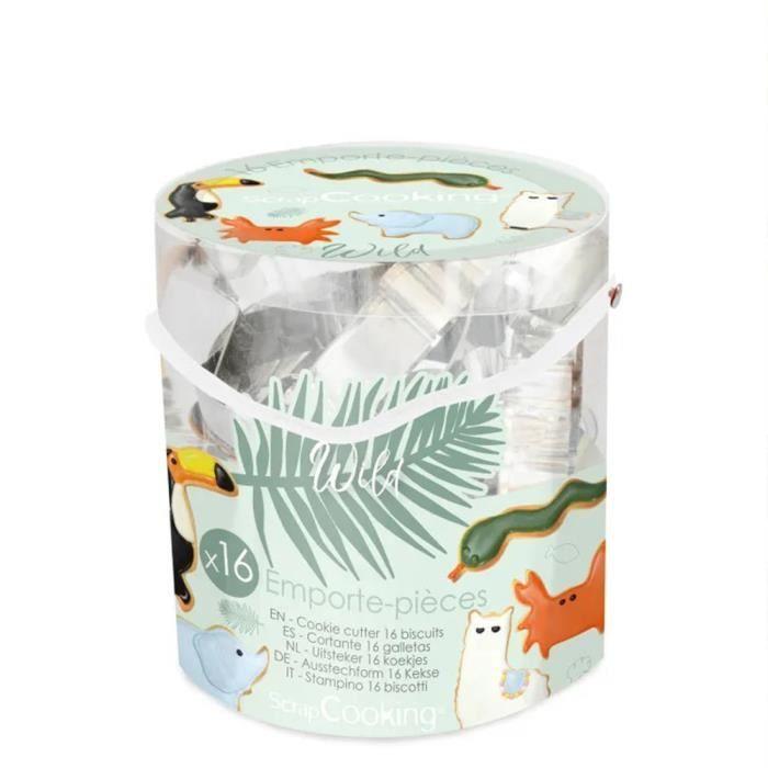 Seau 16 emporte-pièces acier- wild - Scrapcooking 3 Argent