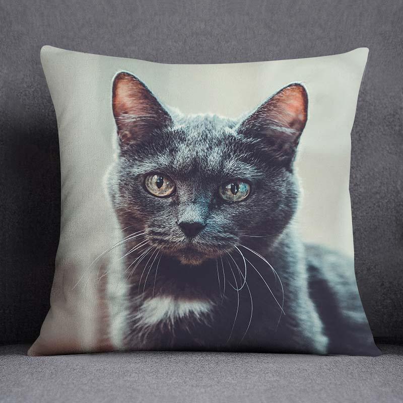 

Декоративная наволочка с рисунком кошки, квадратная наволочка, украшение для домашнего офиса 40x40cm