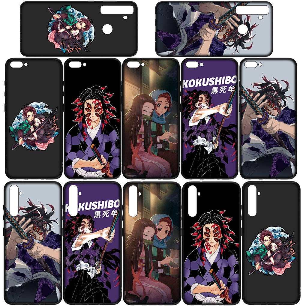 Θήκη Τηλεφώνου για Samsung Galaxy S25 S24 S23 iPhone 16 15 Xiaomi Redmi Note 14 13 12 16E X 11 Pro OPPO Moto Huawei Kokushibo Nezuko Demon Slayer Tanjirou