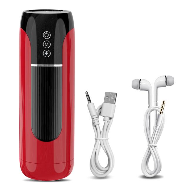 Automatic Telescopic Sucking Hot and Cold Blowjob Masturbation Device 7 Modes Vaginal Fast Orgasm Device IPX7 Put Back Male Masturbation Cup
