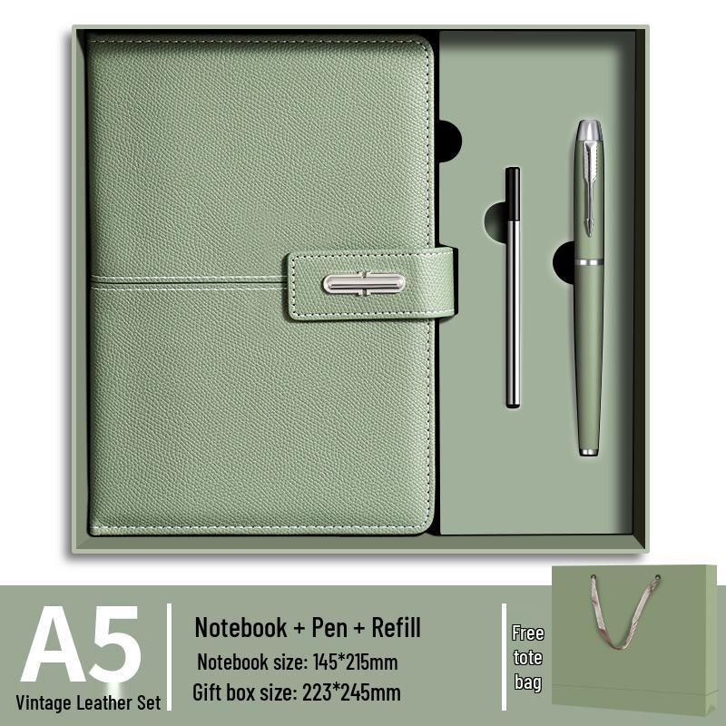 Customizable Business Notebook Gift Set with Logo: Includes Notebook, Pen, and USB Drive - Ideal for Company Meetings and Souvenirs.