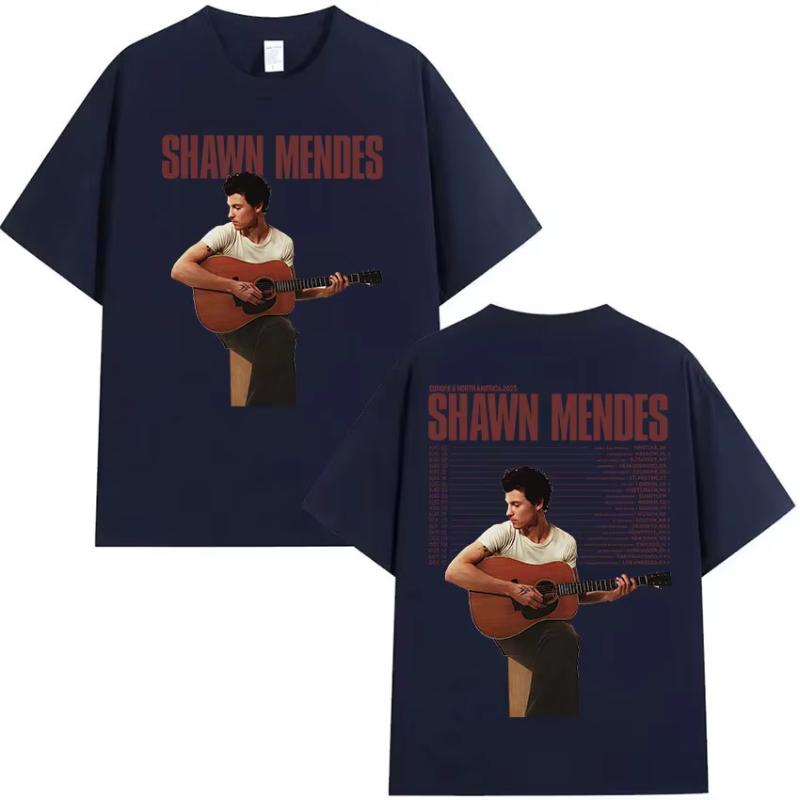 Singer Shawn Unisexdes Tour 2025 Album Graphic TShirt Unisex Fashion High Quality Cotton T Shirts Hip Hop Gothic Short Sleeve T Shirt