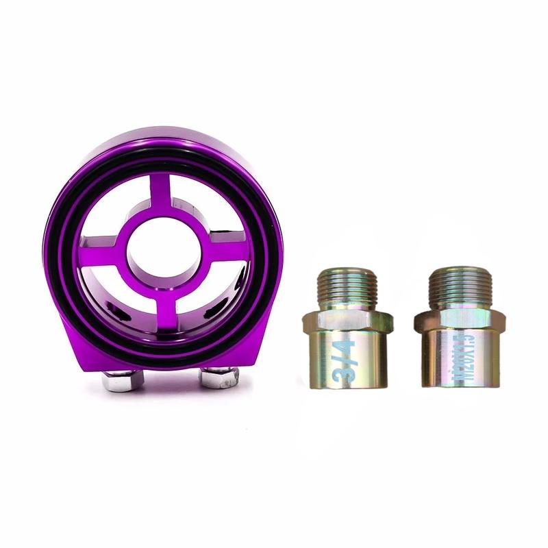 Universal Oil Filter Cooler Sandwich Plate Adapter 1/8 NPT Oil Press Temp Sensor Adapter With Connectors M20*1.5 3/4 NPT