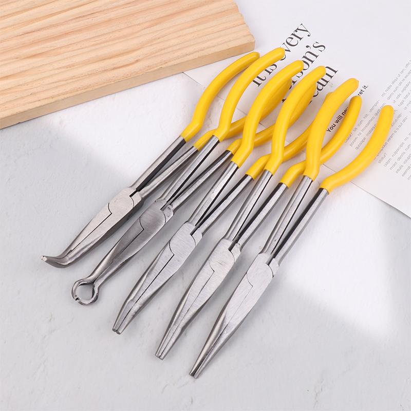 Premium Long Reach Spark Plug Pliers - Secure Ring Nose Design, Non-Slip Handles, Engine Maintenance Tool Efficient