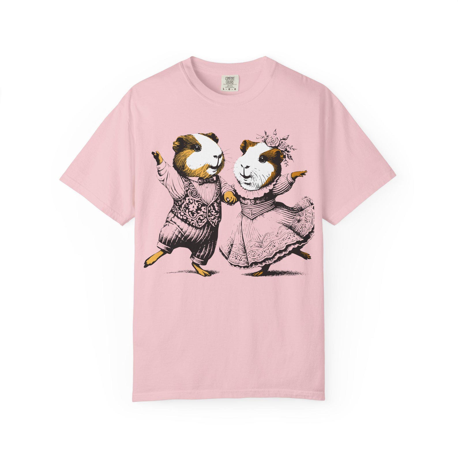 Dancing Guinea Pigs T-Shirt: Color Pop Vintage Graphic Tee 3XL