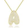 Creative Bubble Letter Necklace Initial Pendant Necklaces For Women Girls Personalized Exquisite Necklace Jewelry Gifts