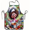 1pc 2D Printed Apron, an Ideal Choice for Holiday Cooking, Featuring a Cheerful Chef and Soup Pot Design. This Easy-to-clean Kitchen Apron Is Perfect 