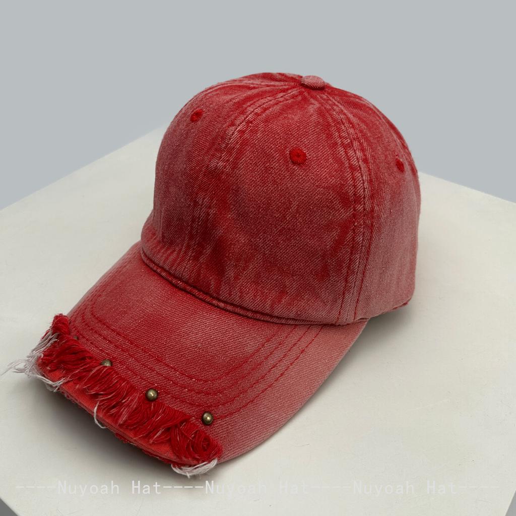 Broken Style Rivet Gradient Color Baseball Hats Sunshade Personal New Men Women Versatile Retro Ins Fashion Peaked Caps Street