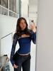 Women's Sexy Slimming Lace T-shirt with Cutout Design