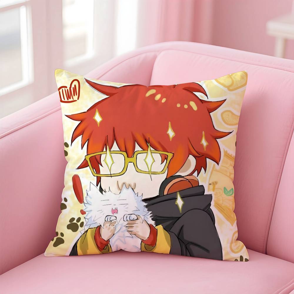 Hot Game M-Mystic Messenger 707 Pillow Case Custom Printed Brushed Fleece Pillow, Baby Skin-Touch, Eco-Friendly Dye-Sublimation