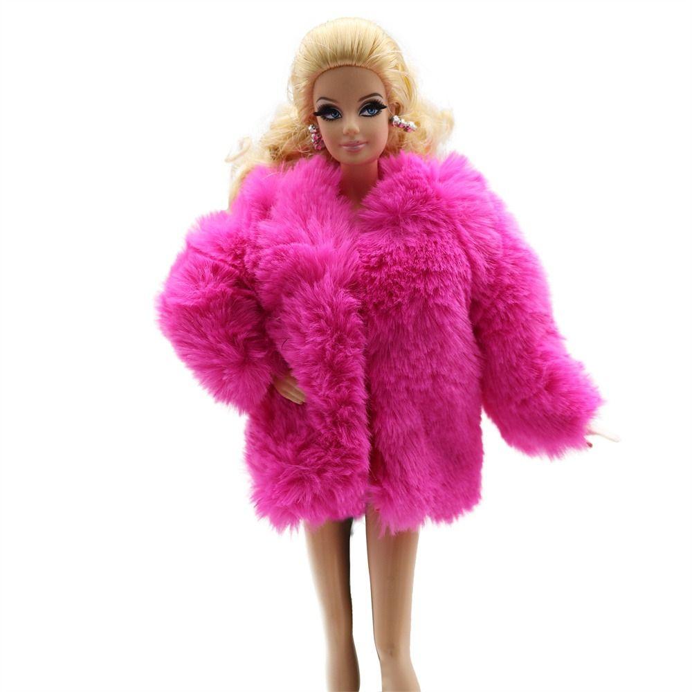 Casual Wear Doll Overcoat Long Coat Doll Plush Coat Dolls Accessories Doll Clothes  Girls Toy
