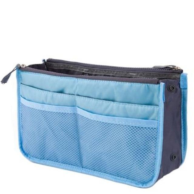 Organizer Innleggsveske Dame Nylon Reiseinnsats Organizer Håndveske Veske Stor liner Dame Makeup Kosmetisk Veske Billig Dame Tote