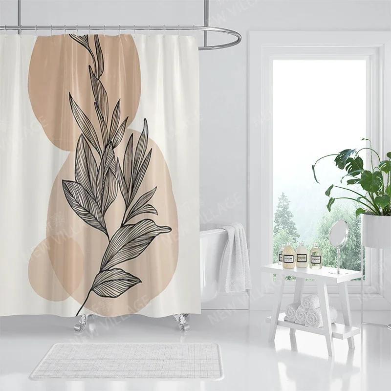 

Waterproof fabric shower curtain Bathroom curtain accessories 180x200 Bath curtain for shower 240*200 nordic boho decor 240x200 W90XH180cm