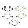 2 Stück/Los Chirurgenstahl Fake Sexy Brustwarzen-Clip-Ringe Charm Faux Brustwarzen-Schutz Nicht-Piercing-Ringe Körperschmuck für Frauen Geschenk