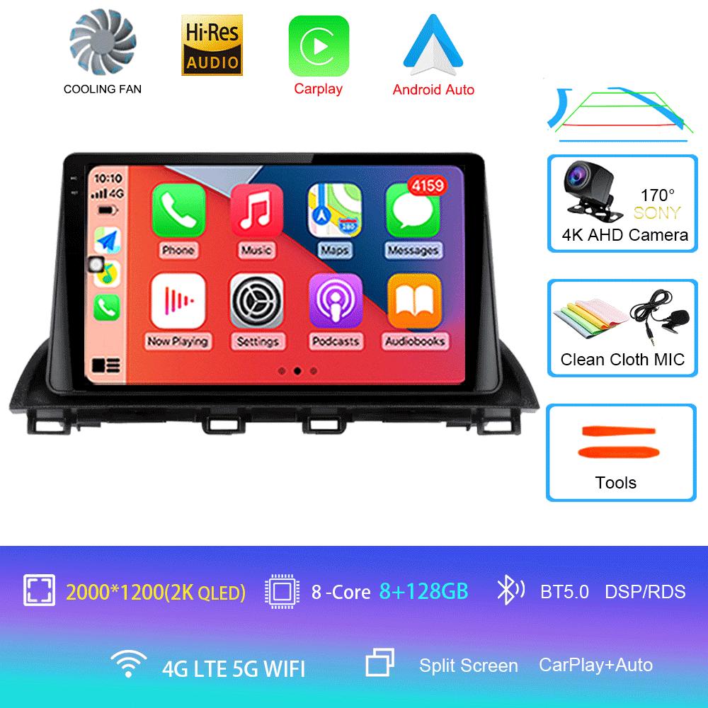 Android 14 Video Player Car Radio For Mazda 3 Axela 2014 - 2019 Multimedia Radio Player GPS Stereo Audio Head Unit 2DIN DVD