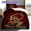 AFC Ajax Custom Name Pattern Bedding,Quilt Set Quilt Cover Pillowcase Home Birthday Gift(1 * Duvet Cover + 2 * Pillowcase, Without Core)