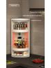 Triangle Kitchen Spice Rack: Wall-Mounted, Rotating Storage Shelf with Large Capacity and Punch-Free Corner Organizer