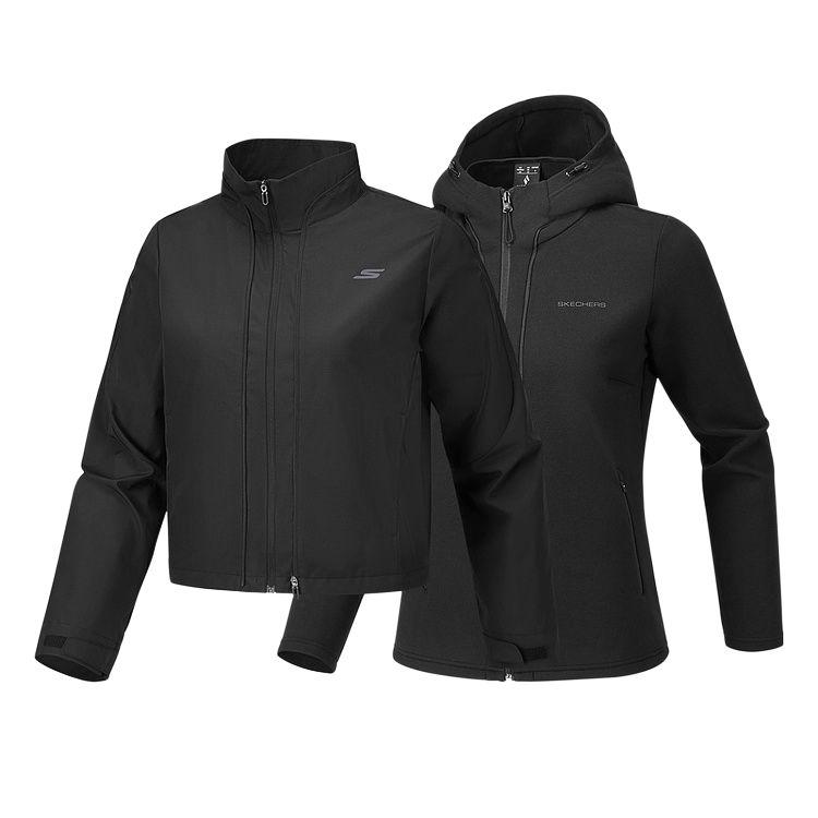 Skechers Comfortable Water-Resistant Windproof Waterproof Casual Durable Short Sleeve Jacket Women jackets P126W034-0018 L
