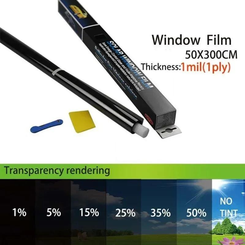 Solar Film Car Glass Sunscreen and Heat Insulation Black Car Window Film Roof Film with Cotton Stick