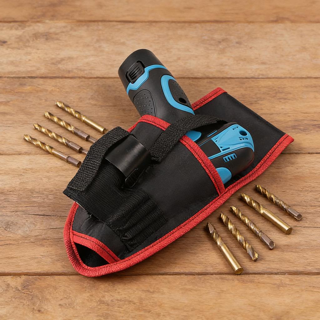 Custom Fit Tool Pouch for 12V Lithium Drills Featuring Multiple Compartments Efficient Storage Tool Bag Waist Pack