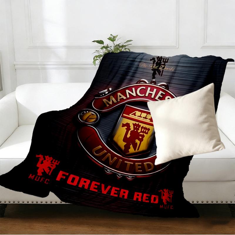 Manchester United F.C Print Blanket - Soft & Comfortable, for Bedroom, Travel, Sofa, Home Decoration - Birthday Christmas Gift for Friend
