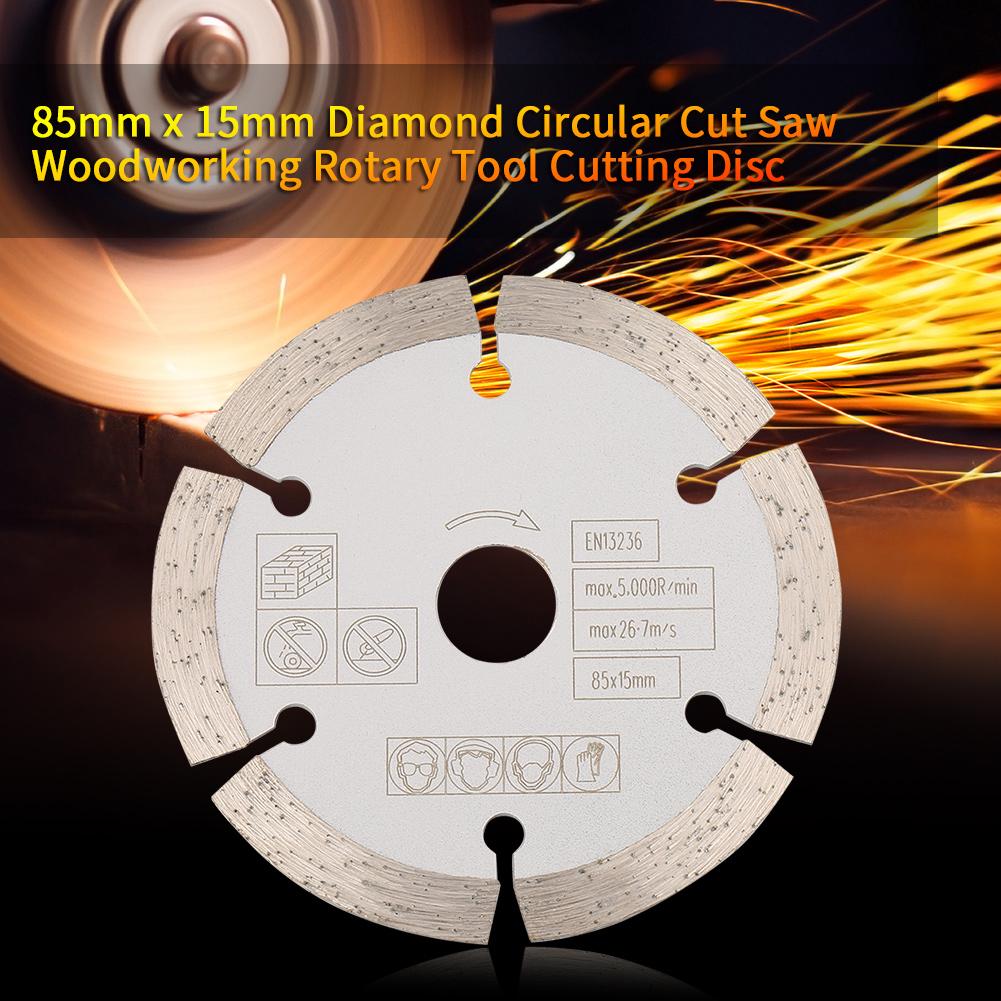 85mm x 15mm Diamond Circular Cut Saw Woodworking Rotary Tool Cutting Disc