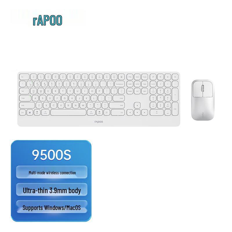 

Rapoo 9500S Multi-Mode Wireless Keyboard & Silent Mouse Combo