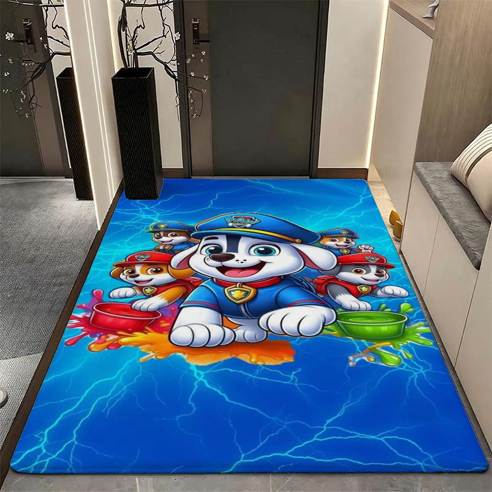 Happy Paw Patrol Pups Theme Rug Thick Nonslip Carpet For Hallway Balcony Study Home Decor Christmas Gift