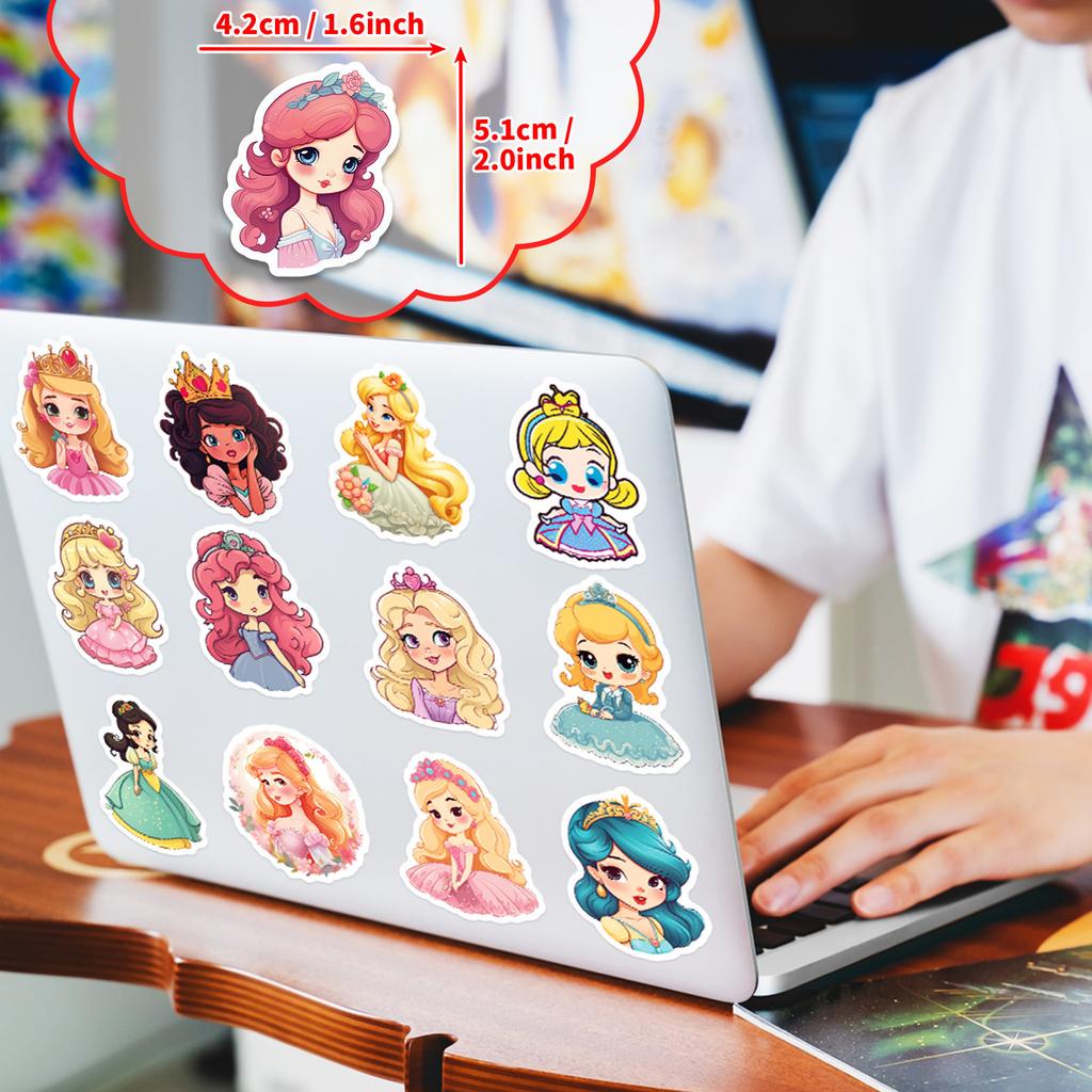 100 Cartoon Princess Children Reward Princess Little Girl Toys Doodle Stickers DIY