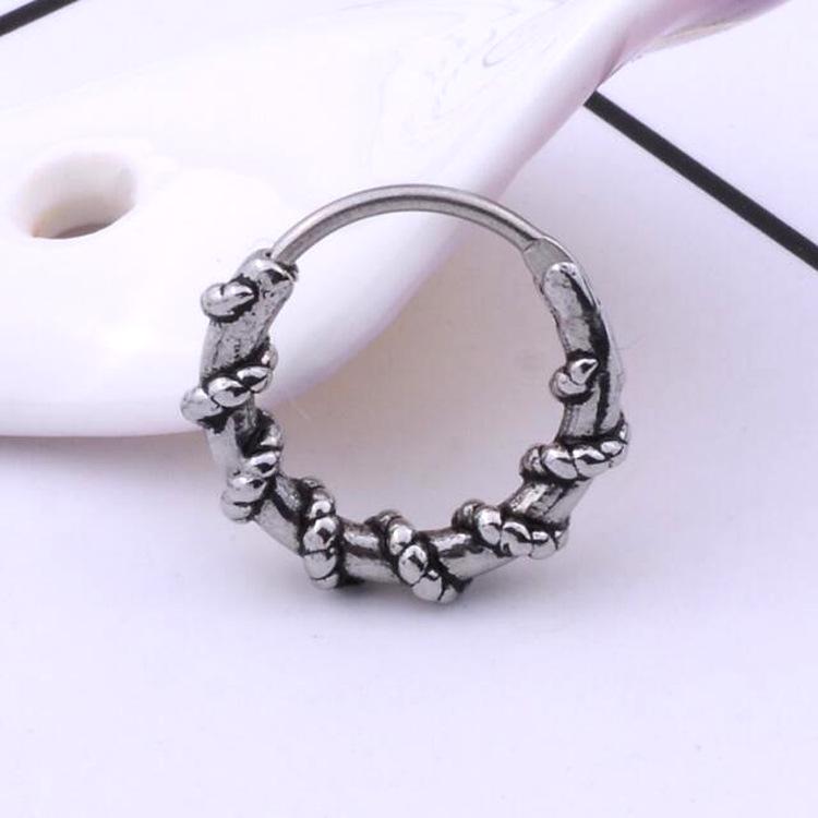 Trendy Unisex Korean-Hong Kong Small Circle Titanium Earrings: Minimalist Niche Design