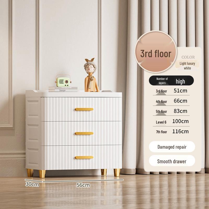 Multi-Layer Plastic Storage Cabinet for Living Room and Bedroom