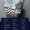 VA VA VOOM Men's Business Steel Belt Watch Honeycomb Texture Waterproof Luminous Watch High Value Calendar Watch