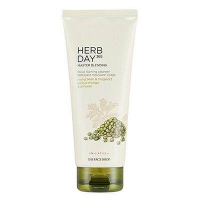Herb Day 365 Master Blending Facial Cleansing Foam Mung Bean, 170ml, 3 Pieces
