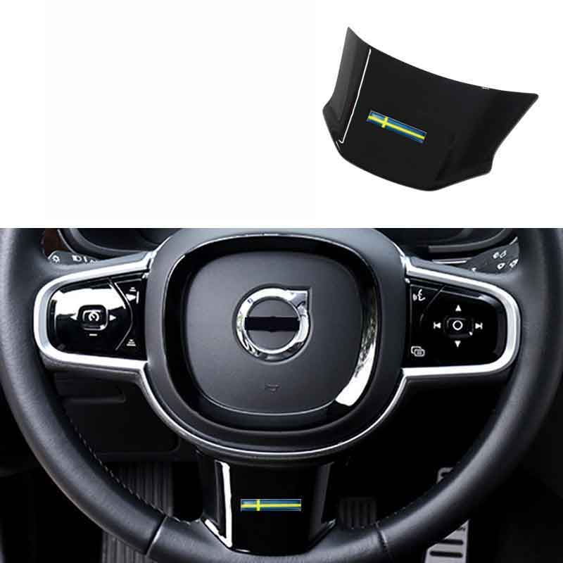 For Volvo S60 V60 XC60 S90 V90CC steering wheel decorative cover plate electroplating sticker Car accessories