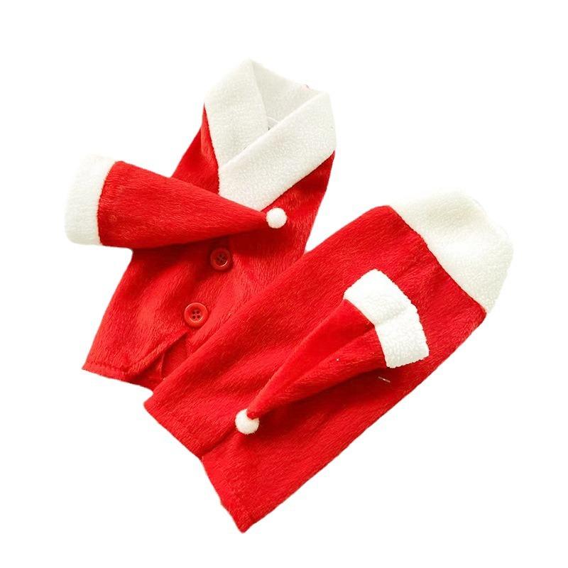 1pcs Christmas Wine Bottle Cover Cloth Insulated Sleeve Santa Button Decor Holiday Party Accessory Gift Bag Home Decoration