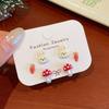3 Pairs Cute Cartoon Christmas Earring Set Kawaii Santa Claus Bell Elk Festival Red Earring Fashion Jewelry Accessories Gifts