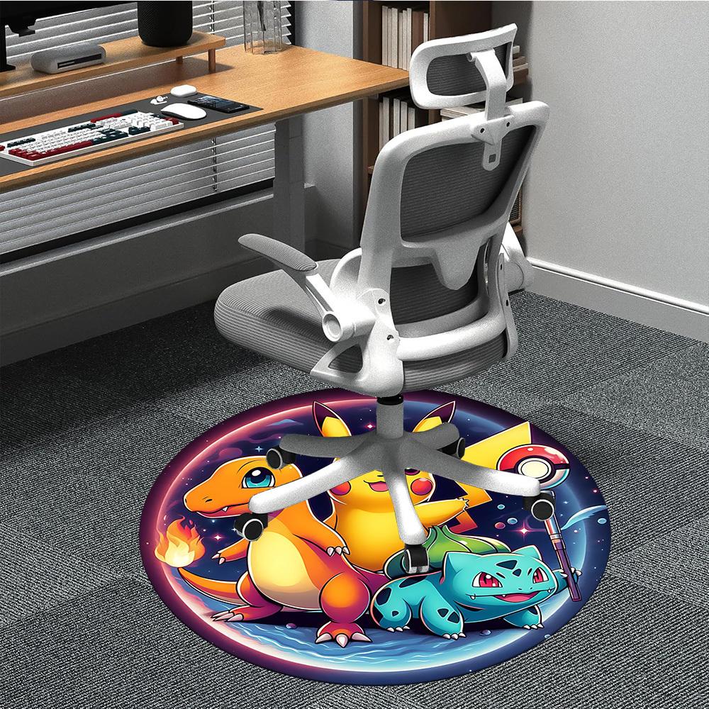 

1pc Office Round Area Rug, Under Office Chairs Bedroom Living Room Home Decor, Room Decoa1016172 80cm by 80cm