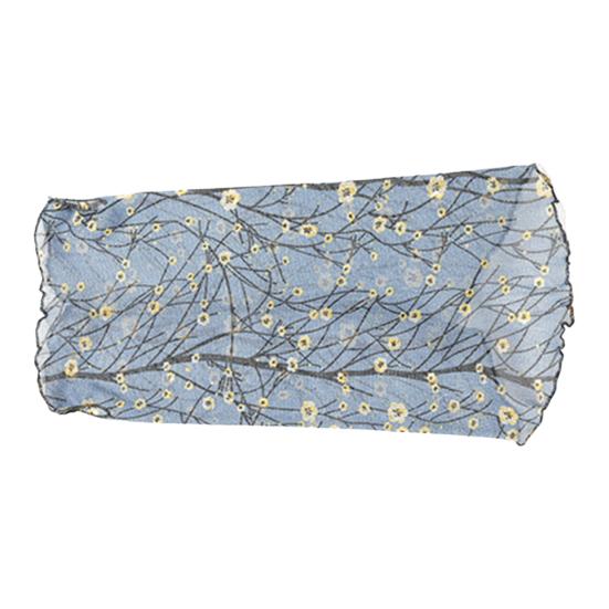 Women Floral Chiffon Ring Scarf Neck Guard False Collar Elastic Bib Wraps Travel Scarf Versatile Accessory