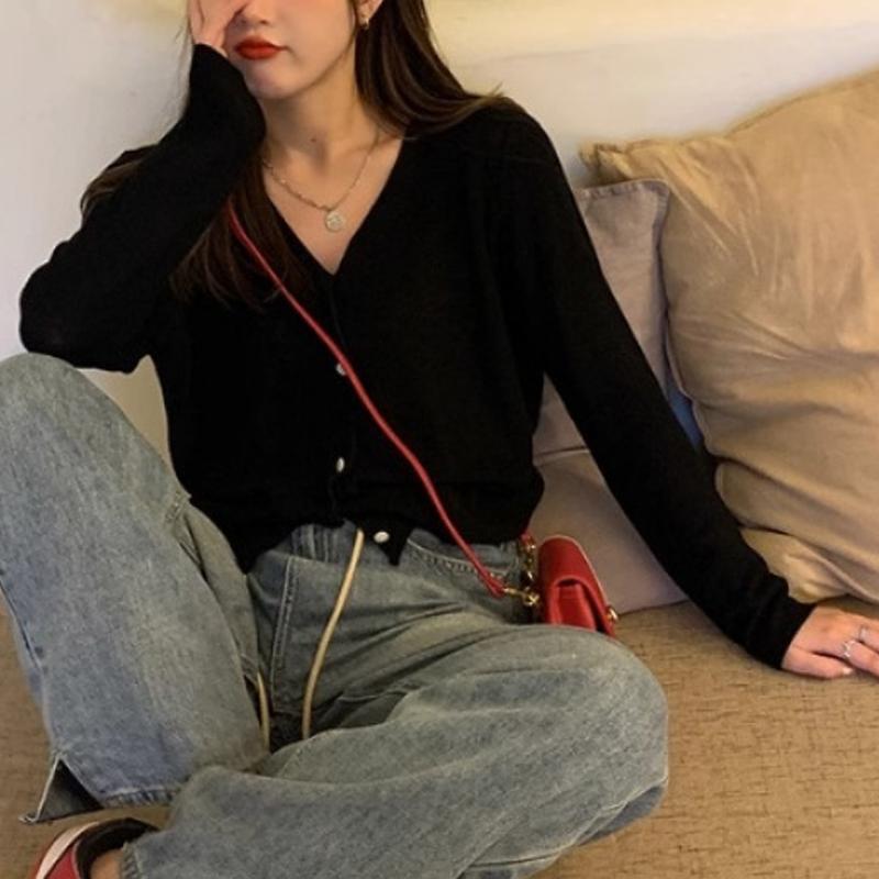 Mode V-Ausschnitt Sonnenschutz Strickjacke Dünne Damen Eisseide Strickjacke Sommer Locker Bluse Neu Lässig Einfach Kurztop Klimatisches Hemd