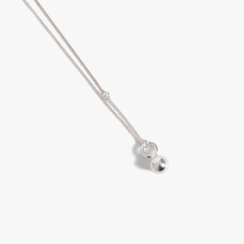 HYPNOTIZE SILVER BALL PENDANT NECKLACE
