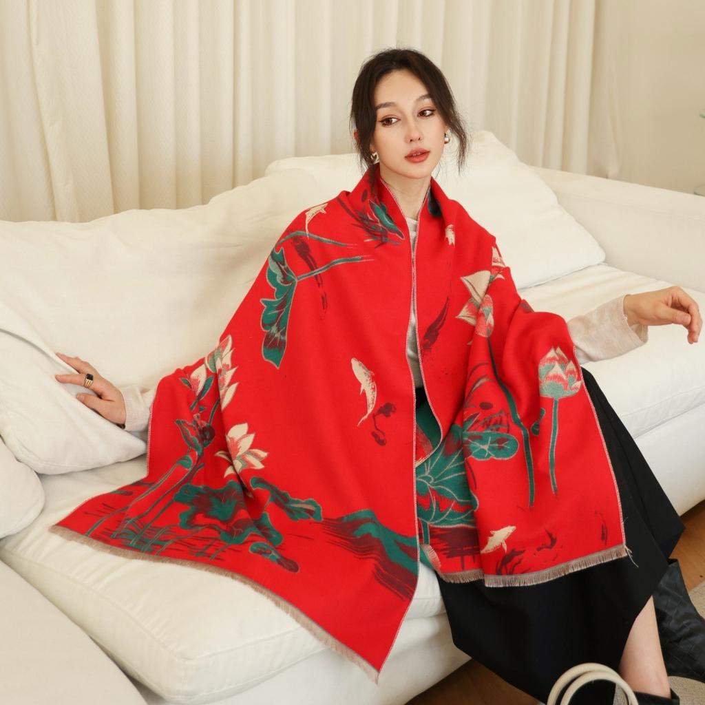 Print Cashmere Scarf Women Thick Warm Winter Blanket Female Luxury Quality Shawl Wrap Bufanda  Poncho Echarpe Pashmina
