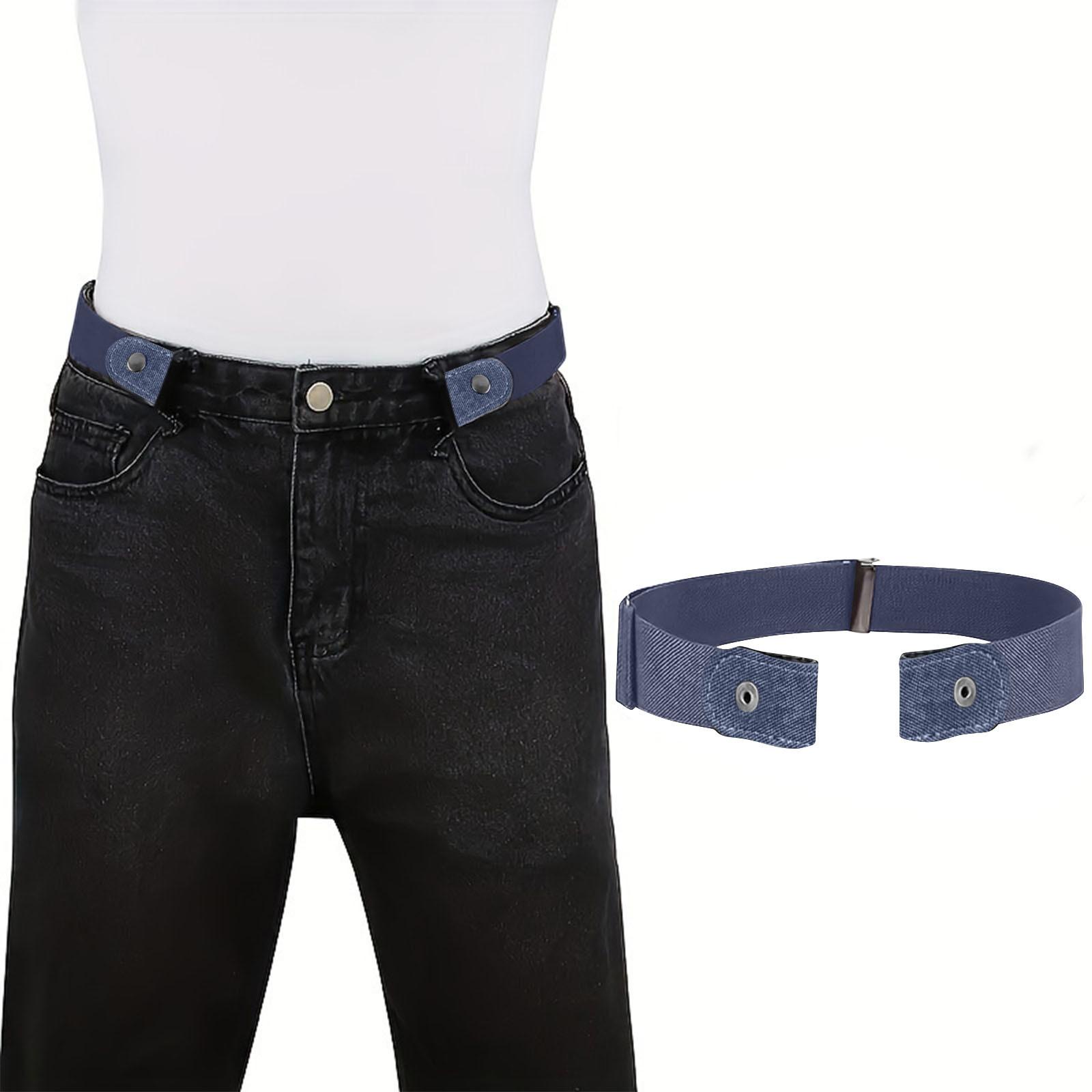 

Женский бесшовный эластичный пояс с декоративным поясом One Size тёмно-синий