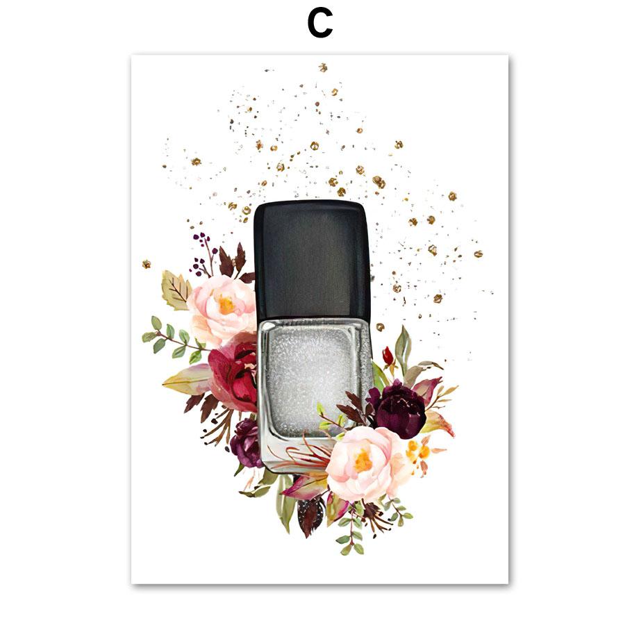 Black Nail Tech Manicure Pedicure Wall Art Canvas Painting Nordic Fashion Poster And Prints Wall Pictures For Beauty Salon Decor